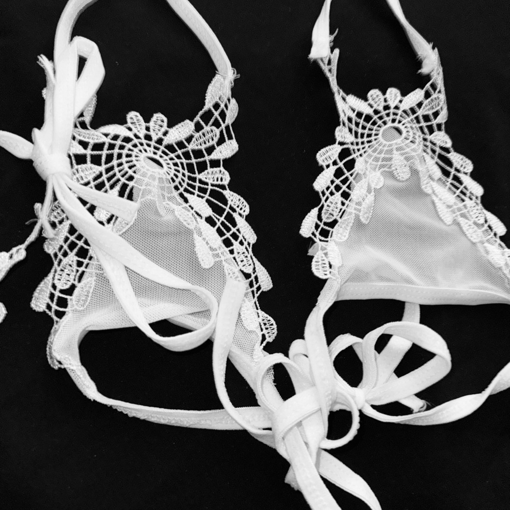 Sexy white lingerie top